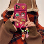 LovelyRLovely Rose Red With Pendant / IPhone11 LovelyRLovely Cute Elk Hat Pendant Flip Christmas IPhone Case