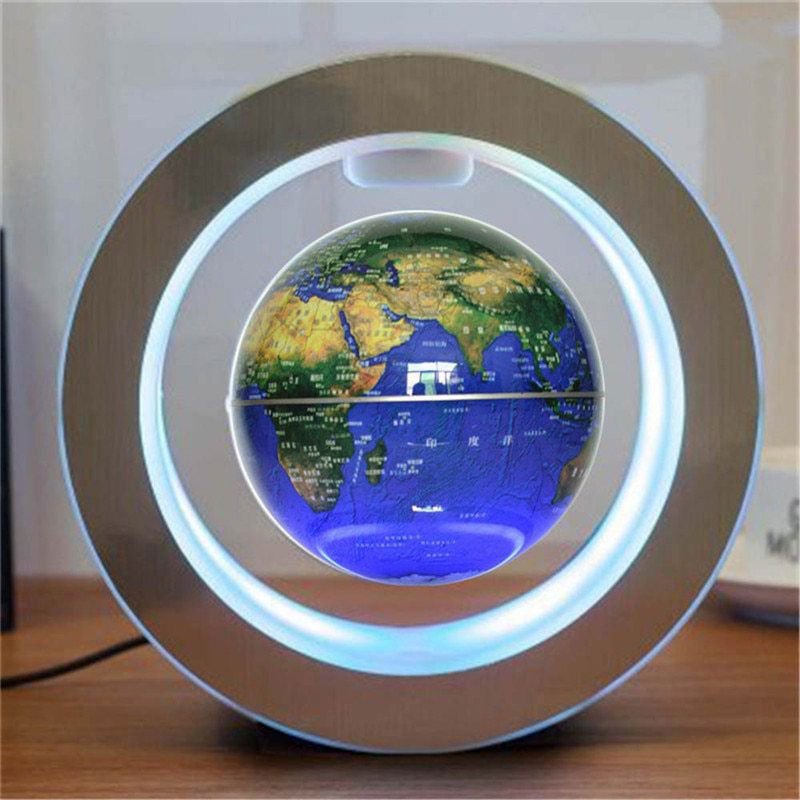 LovelyRLovely Round LED World Map Floating Globe Magne Blue us LovelyRLovely Round LED Floating Magnetic Floating Globe Levitation Light Anti Gravity Magic