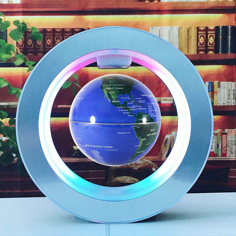 LovelyRLovely Round LED World Map Floating Globe Magne LovelyRLovely Round LED Floating Magnetic Floating Globe Levitation Light Anti Gravity Magic