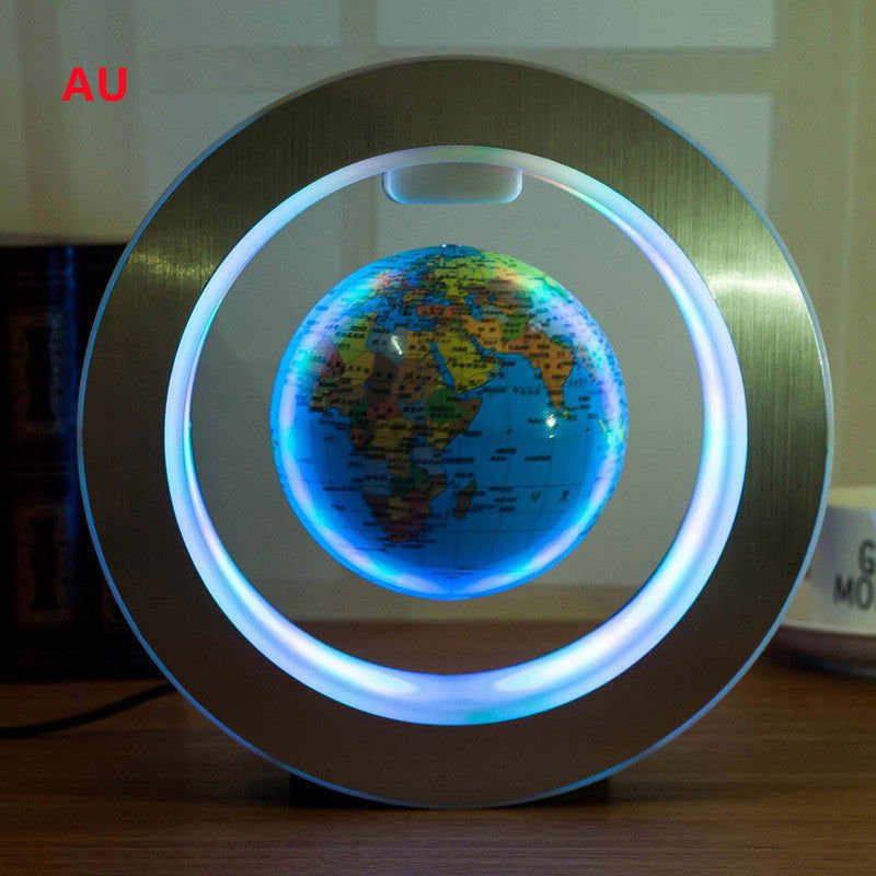 LovelyRLovely Round LED World Map Floating Globe Magne Sky blue English AU LovelyRLovely Round LED Floating Magnetic Floating Globe Levitation Light Anti Gravity Magic