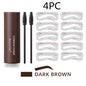 LovelyRLovely Seal Eyebrow Powder Stick Dark brown / 4PC LovelyRLovely Seal Eyebrow Powder Stick + Eyebrow Card Eyebrow Trimming Eyebrow Pencil Stick