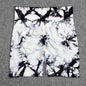 LovelyRLovely Sexy High-waisted Hip-lifting Leggings Black White / L LovelyRLovely Tie-dye Printed Sexy High-waisted Hip-lifting Leggings Shorts