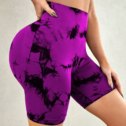 LovelyRLovely Sexy High-waisted Hip-lifting Leggings LovelyRLovely Tie-dye Printed Sexy High-waisted Hip-lifting Leggings Shorts