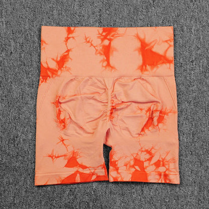 LovelyRLovely Sexy High-waisted Hip-lifting Leggings Orange / L LovelyRLovely Tie-dye Printed Sexy High-waisted Hip-lifting Leggings Shorts