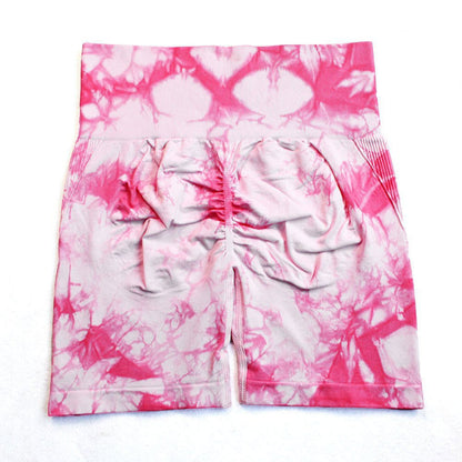 LovelyRLovely Sexy High-waisted Hip-lifting Leggings Pink / L LovelyRLovely Tie-dye Printed Sexy High-waisted Hip-lifting Leggings Shorts