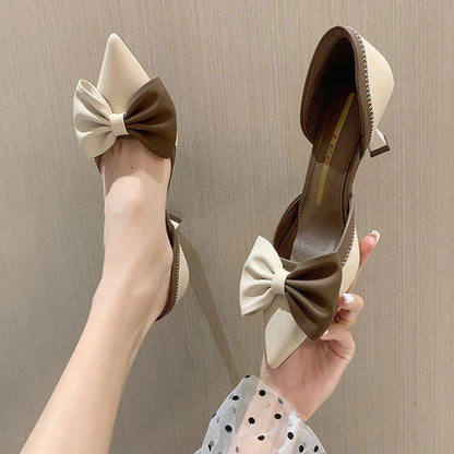 LovelyRLovely shoes LovelyRLovely Mix Color Bow-Tie High Heel Shoes