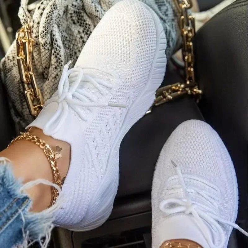 LovelyRLovely shoes WHITE / 43 LovelyRLovely Women's Casual Breathable Mesh Lace-up Sneakers