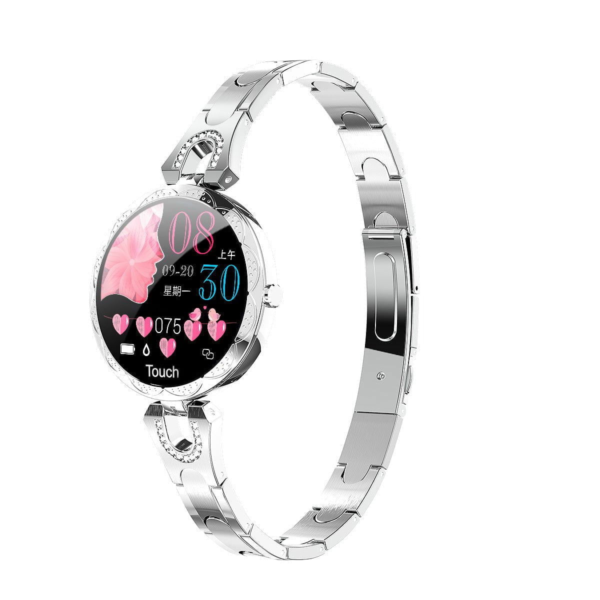 LovelyRLovely Silvery LovelyRLovely Women's Smart Waterproof Smartwatch