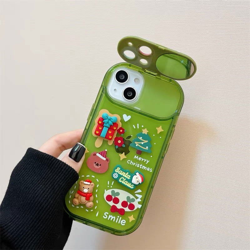 LovelyRLovely Single Shell Green / IPhone11 LovelyRLovely Cute Elk Hat Pendant Flip Christmas IPhone Case