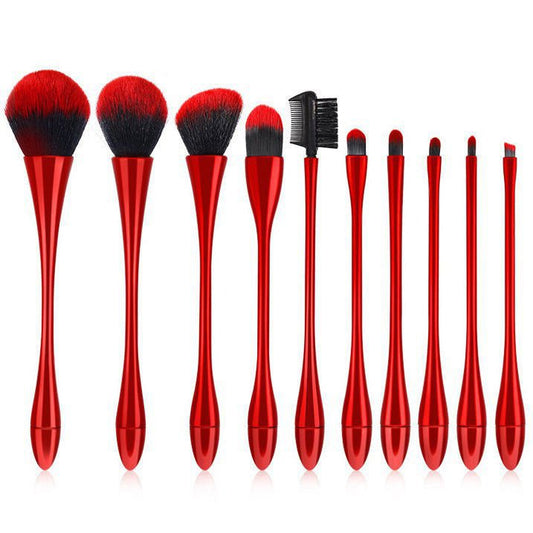 LovelyRLovely Small waist makeup brush set beauty tool Red / 10pcs LovelyRLovely Small waist makeup brush set