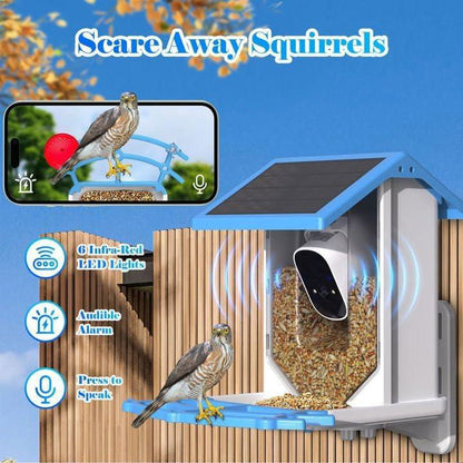 LovelyRLovely Smart Bird Feeder With Camera,Solar-Powe BF241 LovelyRLovely Solar-Powered WiFi Smart Bird Feeder With 4mp Camera 4MP