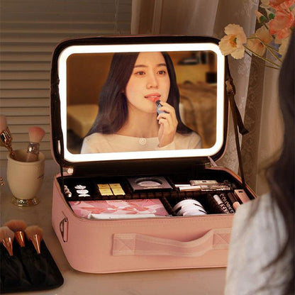 LovelyRLovely Smart LED Cosmetic Case With Mirror Cosm White / 12inches / USB LovelyRLovely Smart LED Large Cosmetic Case With Mirror