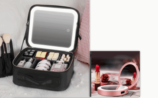 LovelyRLovely Smart LED Cosmetic Case With Mirror Cosm White / 12inches / USB LovelyRLovely Smart LED Large Cosmetic Case With Mirror