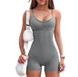 LovelyRLovely Spaghetti Strap Shorts Jumpsuit Sports Y Grey / L / 4PCS LovelyRLovely Women Spaghetti Strap Shorts Jumpsuit