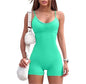 LovelyRLovely Spaghetti Strap Shorts Jumpsuit Sports Y Light Green / L / 4PCS LovelyRLovely Women Spaghetti Strap Shorts Jumpsuit