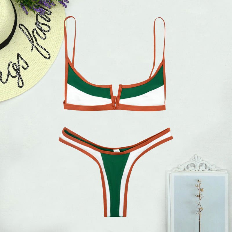 LovelyRLovely Split Swimsuit European And American Bik Green / L LovelyRLovely Split European And American Sexy Bikini