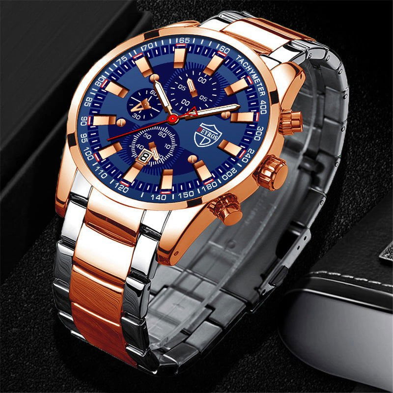 LovelyRLovely Stainless Steel Luminous Quartz Wristwat LovelyRLovely Stainless Steel Luminous Quartz Wristwatch For Men