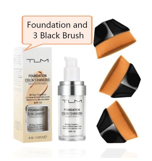 LovelyRLovely Temperature Liquid Foundation 3 Black Brush Set LovelyRLovely Temperature Liquid Foundation Concealer