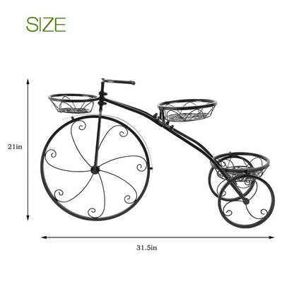 LovelyRLovely Tricycle Plant Stand Flower Pot Cart Hol LovelyRLovely Tricycle Plant Stand Flower Pot Holder Ideal For Home Garden And Patio