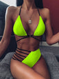 LovelyRLovely Two-piece Halter Neck Bikini Green / L LovelyRLovely Two-piece Halter Neck Bikini