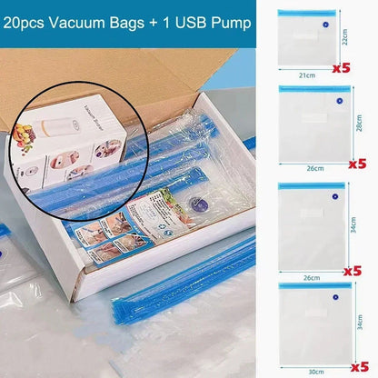 LovelyRLovely Vacuum Bags Set LovelyRLovely Large Capacity Food Vacuum Storage Box with Vacuum Pump