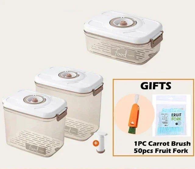 LovelyRLovely Value Pack 2 LovelyRLovely Large Capacity Food Vacuum Storage Box with Vacuum Pump