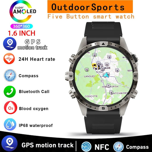 LovelyRLovely watch LovelyRLovely Men's GPS Outdoor Compass Smart Watch