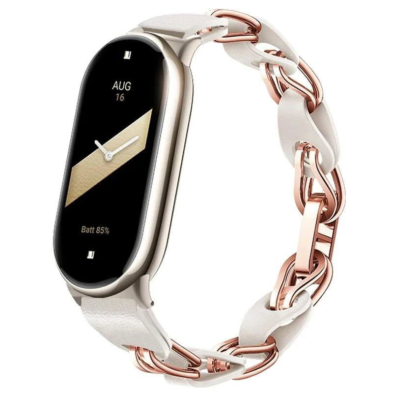 LovelyRLovely white rose gold / For Miband 8 LovelyRLovely Original Stainless Steel Strap for Xiaomi