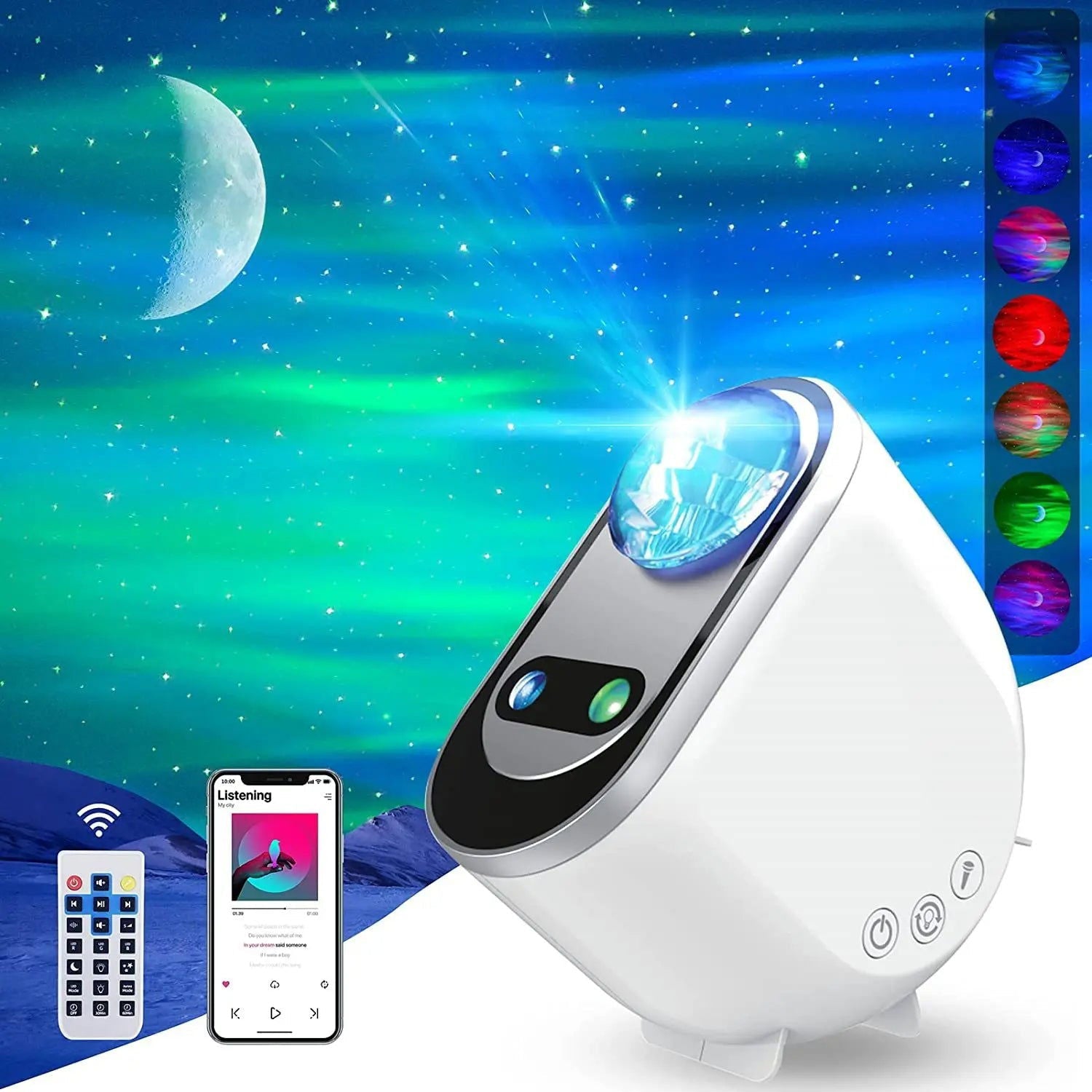 LovelyRLovely White / USB LovelyRLovely Aurora Borealis Starlight LED Galaxy  Atmosphere Projectors