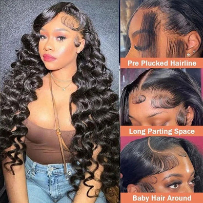 LovelyRLovely wig LovelyRLovely 200-250% Transparent Loose Deep Wave Wig