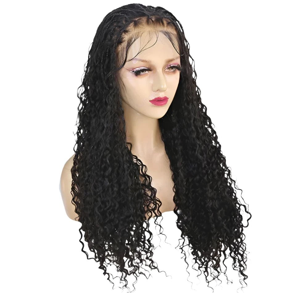 LovelyRLovely wig LovelyRLovely HD Full Lace Human Hair Boho Knotless Braids