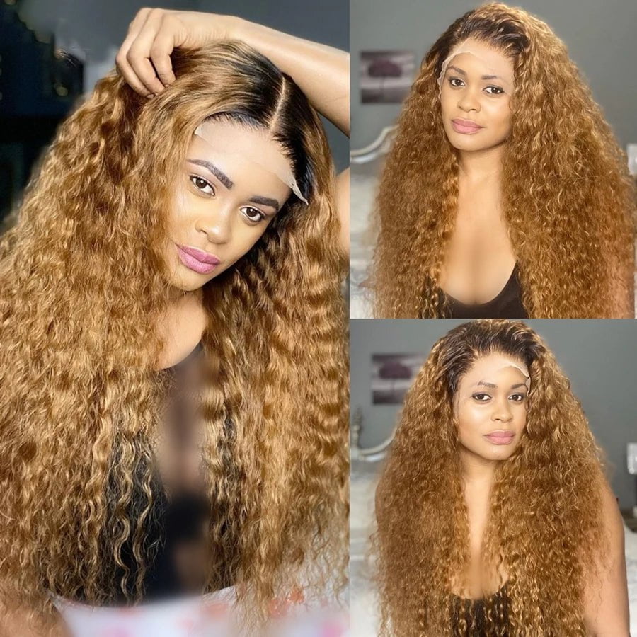 LovelyRLovely wig LovelyRLovely Ombre Preplucked Glueless Synthetic Lace Front Wig