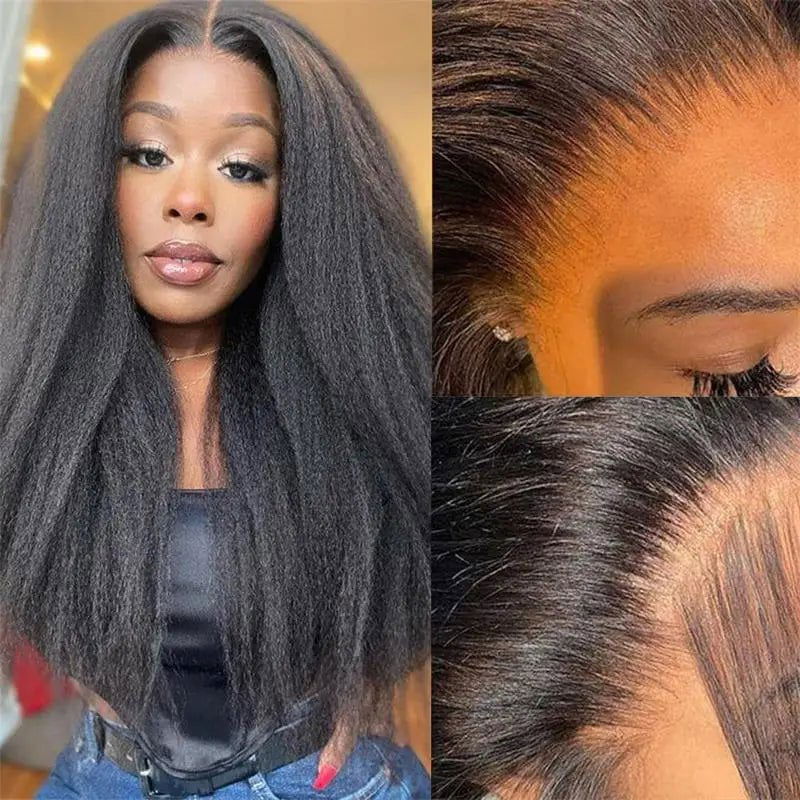 LovelyRLovely wig LovelyRLovely Transparent Kinky Straight Lace Frontal Wig