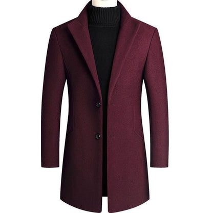 LovelyRLovely Wine Red / 3XL LovelyRLovely Men's Wool Coat