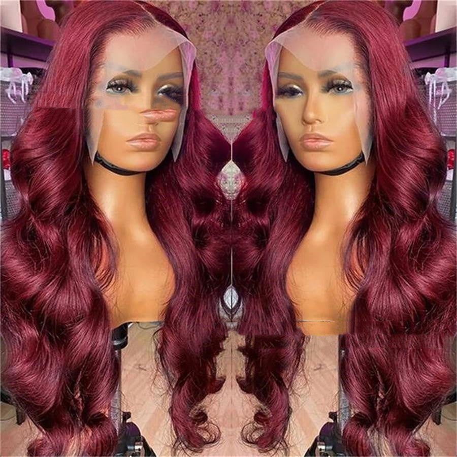 LovelyRLovely Wine Red Human Hair Wig 150 Density / 12inch LovelyRLovely Wine Red Human Hair Wig