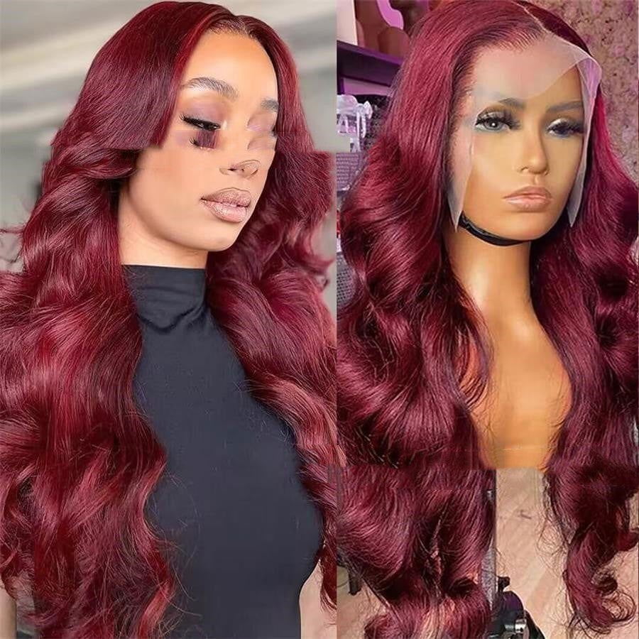 LovelyRLovely Wine Red Human Hair Wig LovelyRLovely Wine Red Human Hair Wig