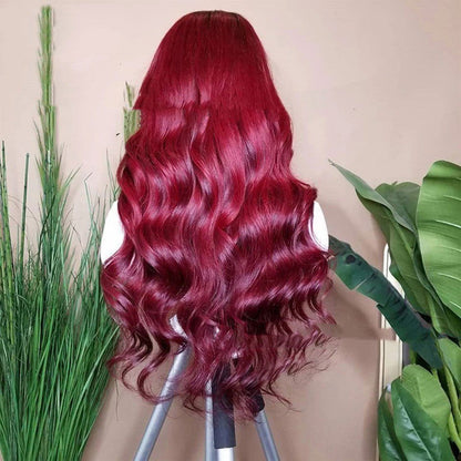 LovelyRLovely Wine Red Human Hair Wig LovelyRLovely Wine Red Human Hair Wig