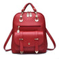 LovelyRLovely Wine Red LovelyRLovely Female PU Leather Dual-Use Backpack