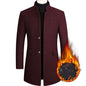 LovelyRLovely Wine Red thicken / 3XL LovelyRLovely Men's Wool Coat