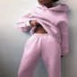 LovelyRLovely Women's Casual Hooded Sweater Two-piece Pink / 2XL LovelyRLovely Women's Casual Hooded Sweater Two-piece Suit