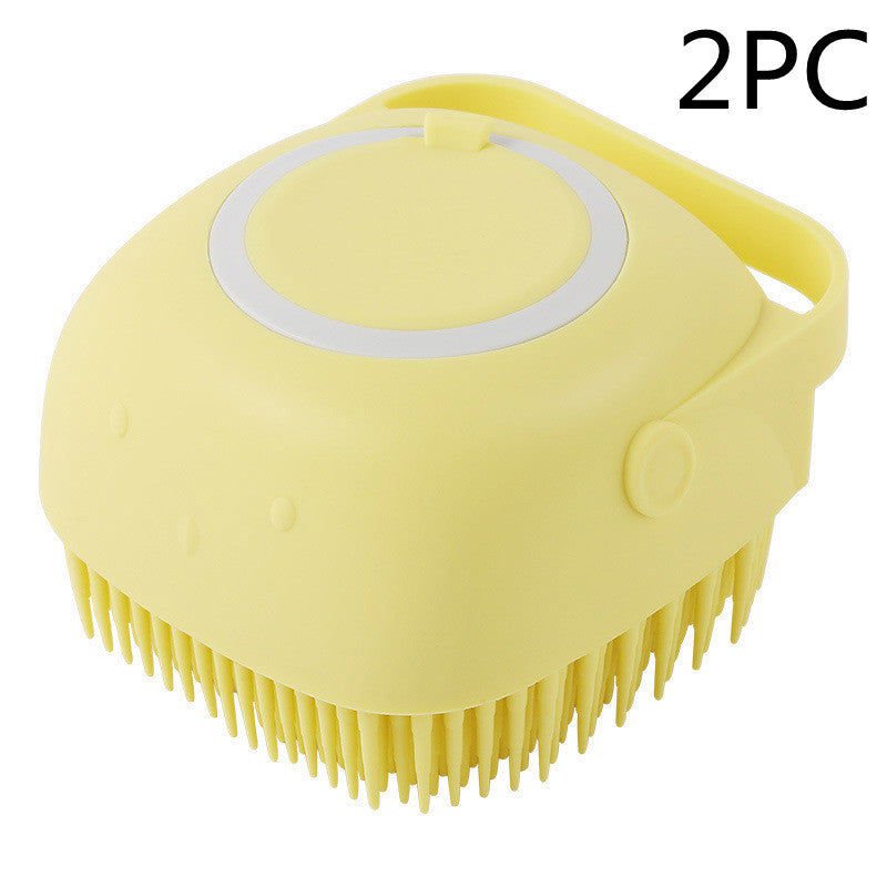 LovelyRLovely Yellow 2PC / square LovelyRLovely Dog Bath Brush