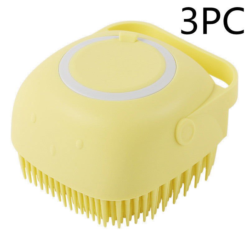 LovelyRLovely Yellow 3PC / square LovelyRLovely Dog Bath Brush