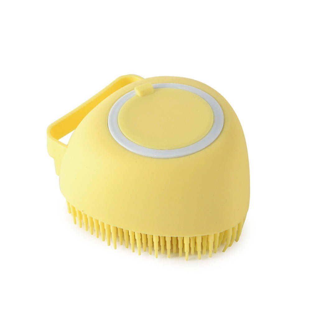 LovelyRLovely Yellow / Heartshaped LovelyRLovely Dog Bath Brush