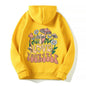 LovelyRLovely Yellow / L Plus Size Loose Mushroom Slogan Hoodie