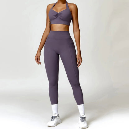 LovelyRLovely yoga set GRAY PURPLE / S LovelyRLovely Women Yoga Set