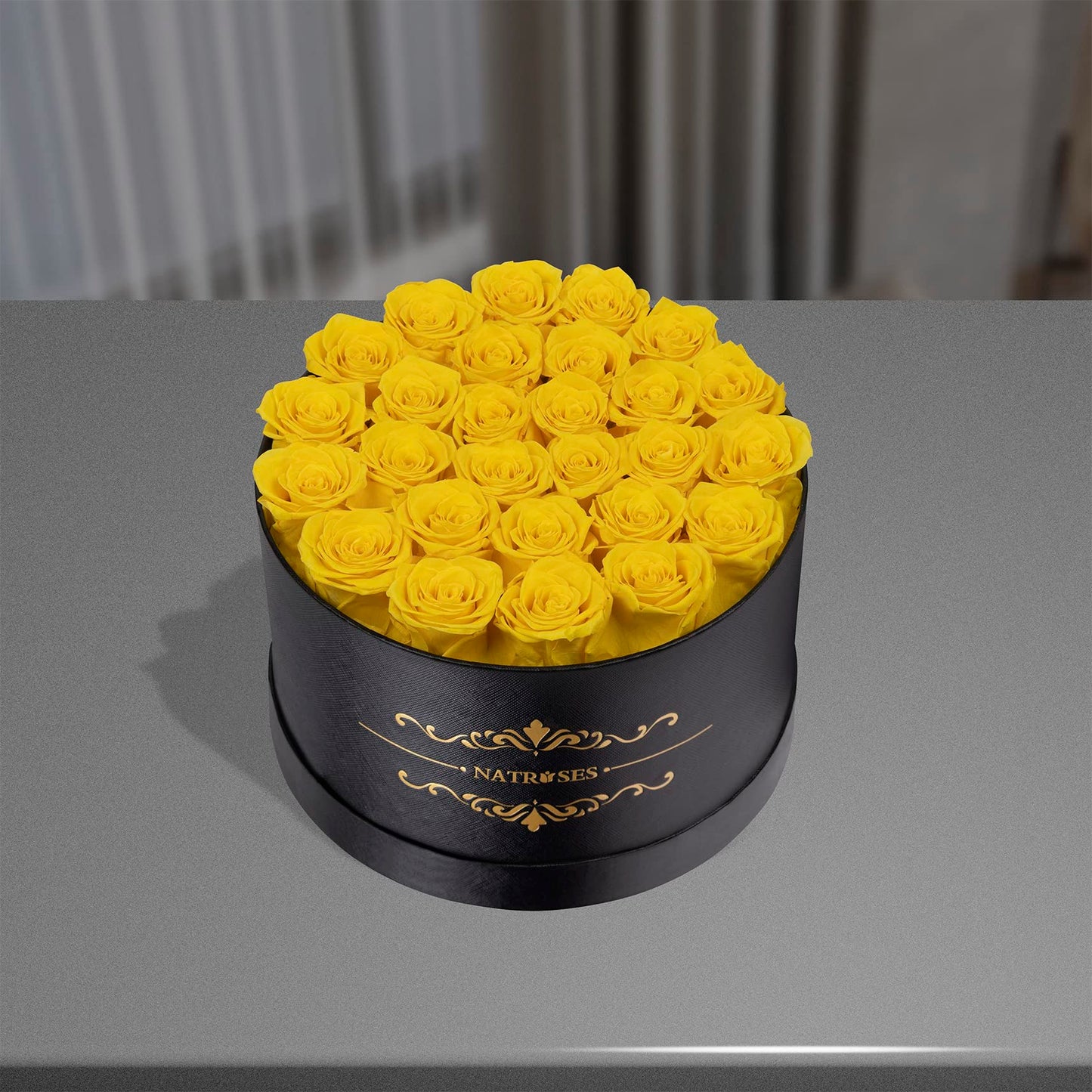 NATROSES Home NATROSES Forever Preserved Roses in a Box, 100% Real Roses That Last Up to 3 Years, Preserved Flowers for Delivery Prime Birthday, Valentines Day Gifts for Her (Yellow)