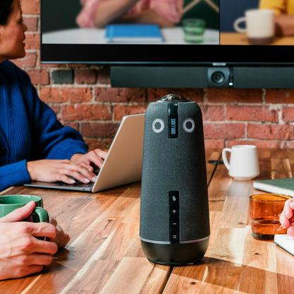 Owl Labs Meeting Owl 4+ 360-Degree, 4K Smart Video Conference Camera, Microphone, and Speaker (Automatic Speaker Focus, Smart Zooming, and Noise Equalizing)