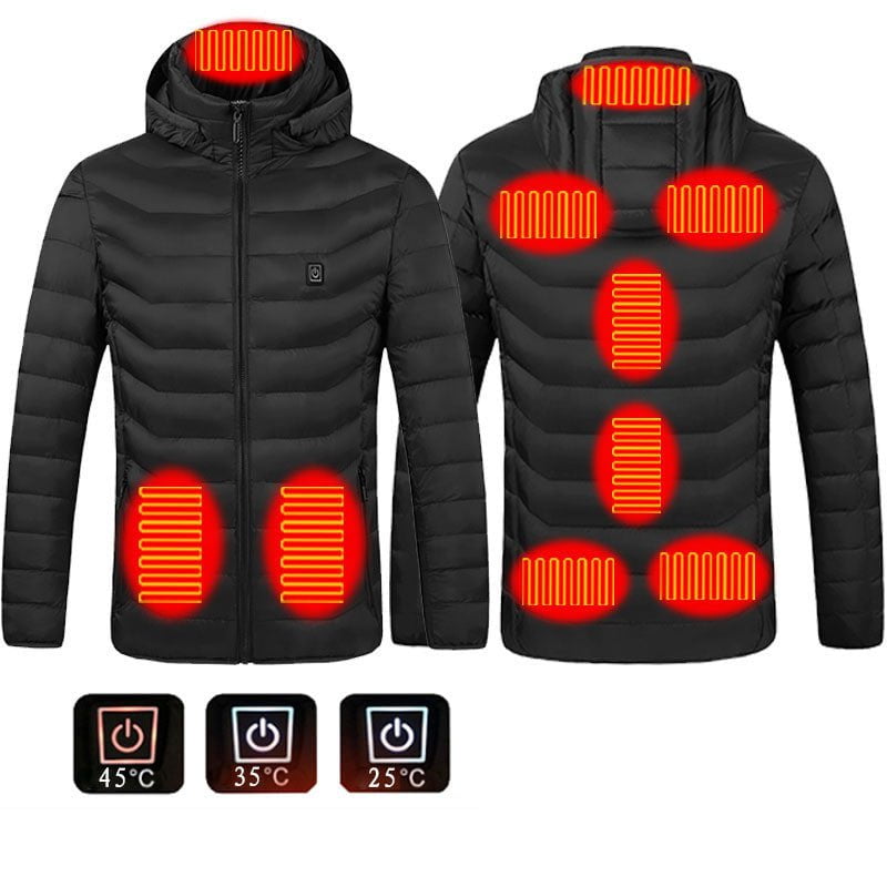 p LovelyRLovely Unisex Heated Insulated Pu Black Zone9 / 2xl LovelyRLovely Unisex Heated Insulated Puffer Jacket