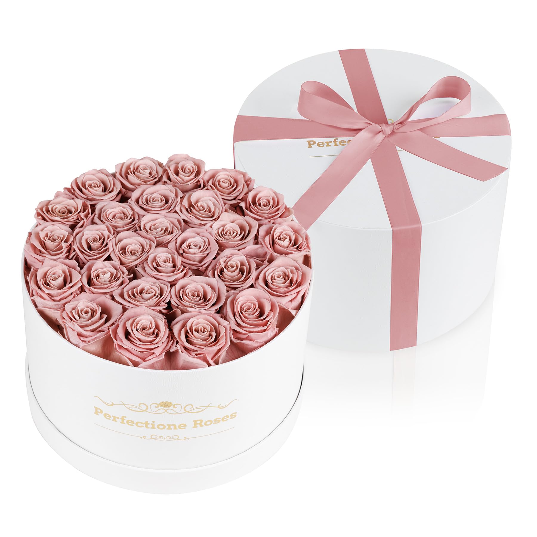 Perfectione Roses Home Perfectione Roses Forever Real Roses in a Box, Preserved Rose That Last Up to 3 Years, Flowers for Delivery Prime Birthday Valentines Day Gifts for Her, Mothers Day Flower (DUSTY ROSE)