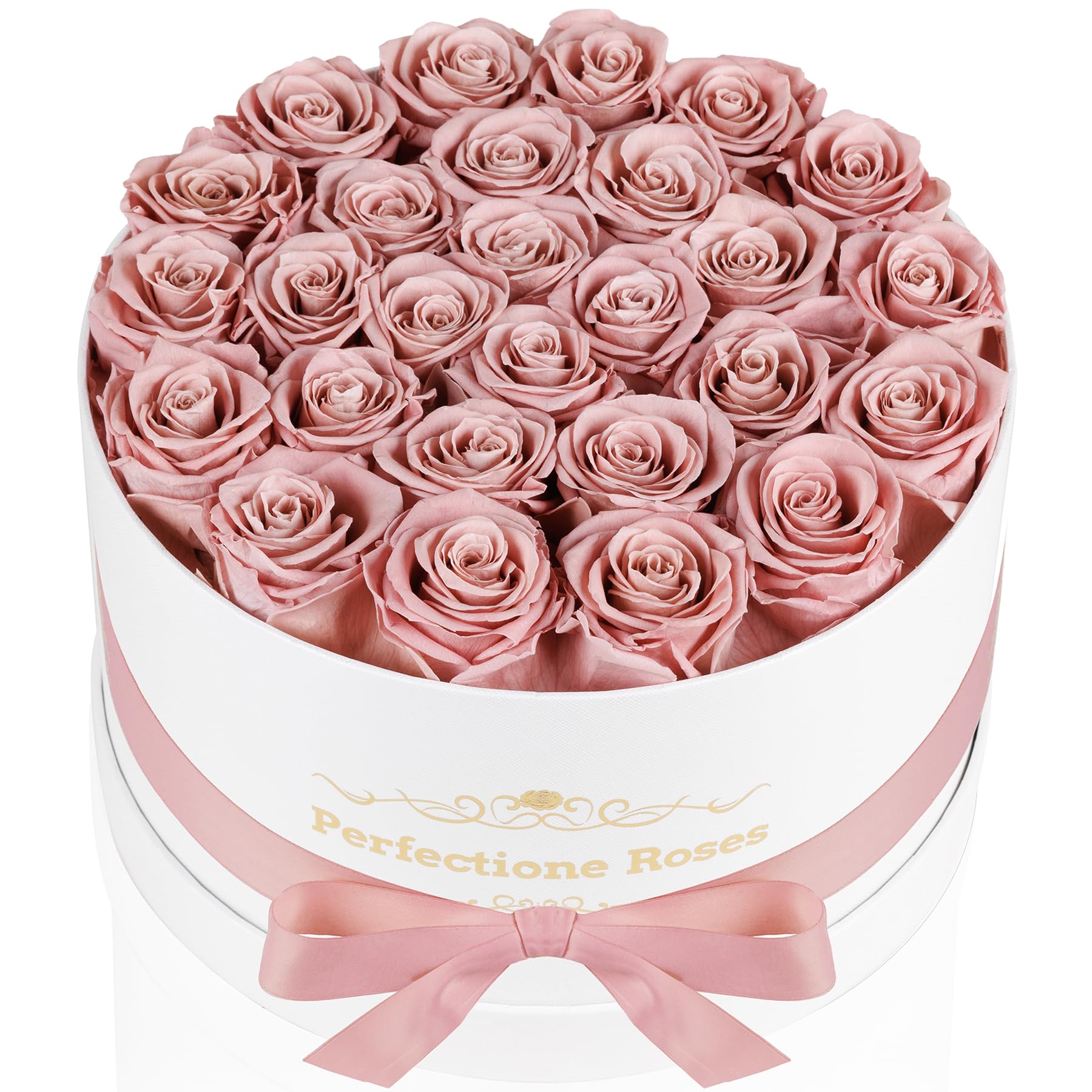 Perfectione Roses Home Perfectione Roses Forever Real Roses in a Box, Preserved Rose That Last Up to 3 Years, Flowers for Delivery Prime Birthday Valentines Day Gifts for Her, Mothers Day Flower (DUSTY ROSE)